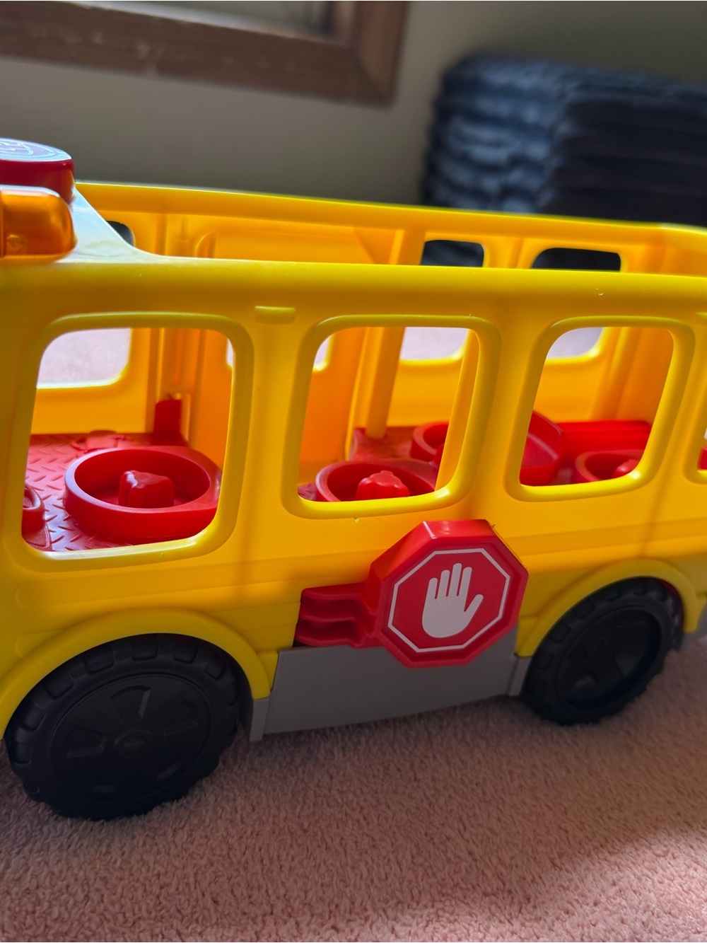 Fisher-price little people sit with me school bus interactive push toy